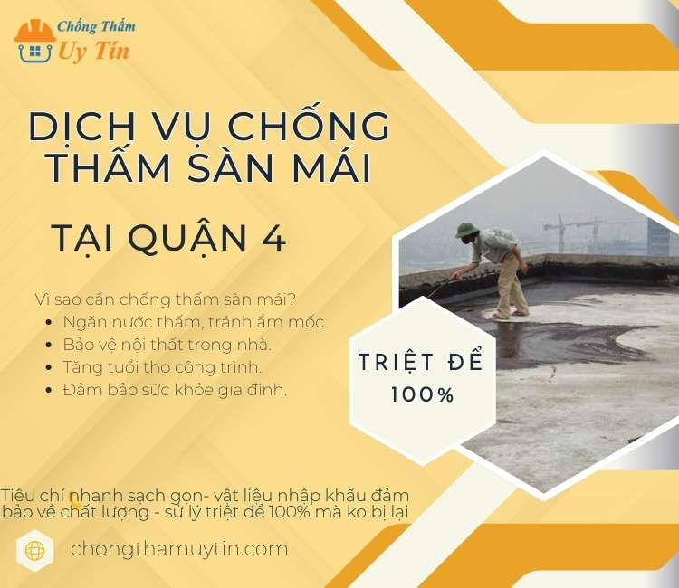 Chống thấm sàn mái tại Quận 4