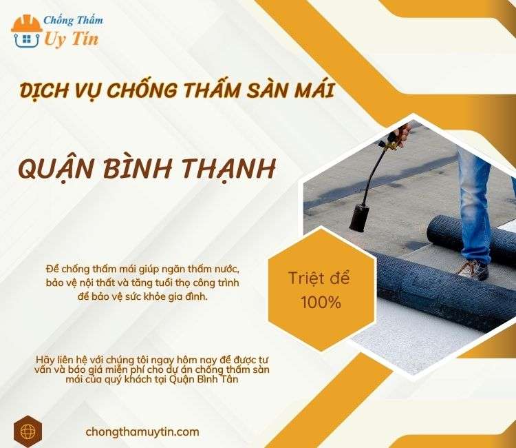 Chống thấm sàn mái tại Quận Bình Thạnh