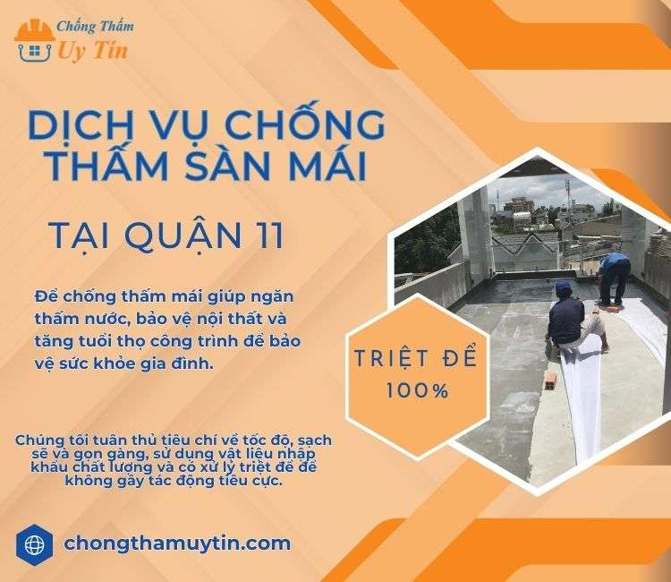 chống thấm sàn mái tại Quận 11